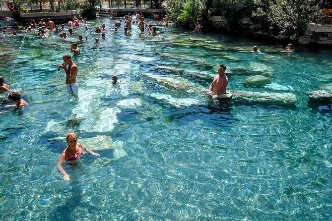 Pamukkale Small Group Tour From Kusadasi or Selcuk - Pamukkale Thermal Pools: barefoot calcium terraces and the €30 fee